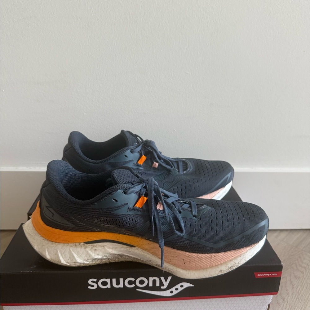 Saucony Charcoal and Orange Athletic Shoes